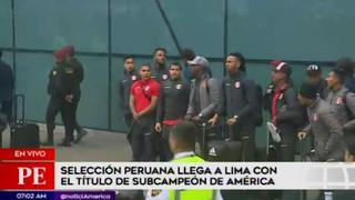 Selección Peruana tuvo emotivo recibimiento tras quedar subcampeón de la Copa América Brasil 2019 [VIDEO]