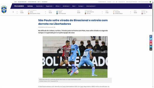 Binacional vs. Sao Paulo: prensa brasileña