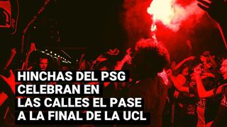 Hinchas del PSG salieron a las calles a celebrar la clasificación a la final en Champions League