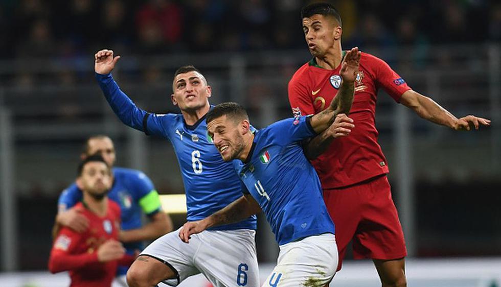 Italia vs. Portugal por el grupo A3 de la UEFA Nations League. (Getty)