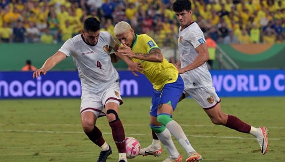 Venezuela vs. Brasil en partido por Eliminatorias Sudamericanas 2026. (Foto: AFP)