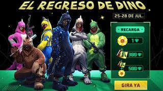 Free Fire: guía para obtener los atuendos “Dino” para tus próximas partidas