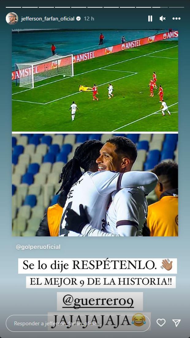 La reacción de Farfán tras el gol de Guerrero con LDU (Captura)