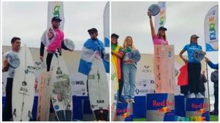 Miguel Tudela y Sol Aguirre salieron campeones en el Iquique Surf Pro en Chile