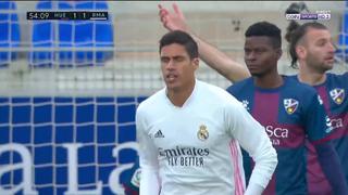 Un respiro para los de Zidane: Varane anotó el 1-1 del Real Madrid vs. Huesca [VIDEO]
