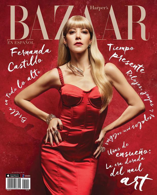 Fernanda Castillo usó el mismo vestido de   Dolce & Gabbana para la portada de una revista (Foto: / Fernanda Castillo / Instagram)