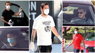 Con mascarillas: así llegó Lionel Messi y otros cracks de LaLiga a hacerse la prueba de descarte de coronavirus [FOTOS]