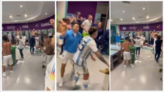 Locura total: la celebración de Argentina en el camerino tras llegar a la final [VIDEO]