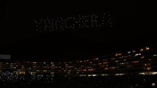 ¡Espectacular! Juego de drones iluminó el cielo del estadio Monumental en la ‘Noche Crema’ 