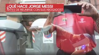 Jorge Messi y lo que captó la TV de España en su móvil