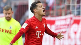 Con el debut goleador de Coutinho: Bayern Munich aplastó 4-0 al Colonia por la Bundesliga