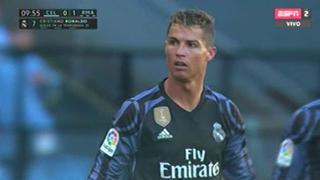 Dame esos cinco: así fue el iracundo festejo de Cristiano Ronaldo tras marcar el 1-0 ante el Celta [VIDEO]