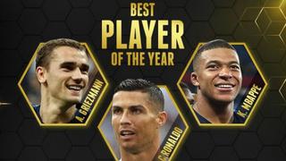 Solo uno será el ganador: Cristiano Ronaldo, Mbappé y Griezmann son finalistas alGlobe Soccer Award