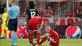 La de siempre: Robben se fue lesionado a los tres minutos en el Real Madrid-Bayern Munich