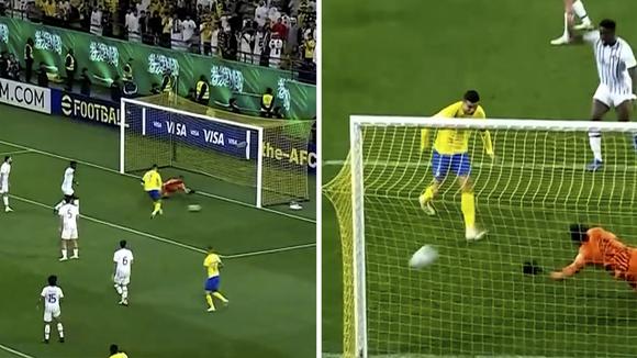 El increíble gol que erró Cristiano Ronaldo abajo del arco