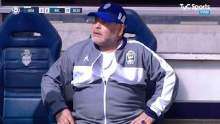 ¡Qué carita, Diego! La reacción de Maradona tras chance fallada por Gimnasia [VIDEO]