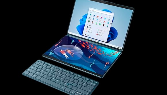 LENOVO | Así es la Lenovo Yoga Book 9i, la laptop que tiene dos pantallas y con la que puedes trabajar sin interrupciones. (Foto: Lenovo)