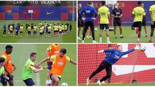 Culés a full: Barcelona completó primera sesión de entrenamiento con el total de su plantel [FOTOS]