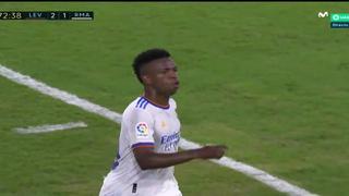 ¿Y así quieren a Mbappé? Gol de Vinicius Junior para el 2-2 del Real Madrid vs. Levante [VIDEO]