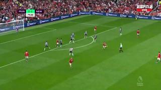La clavó en un ángulo: espectacular gol de Bruno para el 3-1 de United vs. Newcastle [VIDEO]