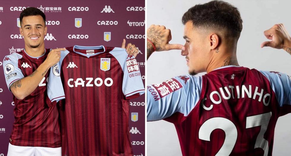Asimilar Comienzo hidrógeno Coutinho posó con la camiseta de Aston Villa su nuevo equipo en la Premier  League de Inglaterra tras dejar Barcelona | NCZD | FUTBOL-INTERNACIONAL |  DEPOR