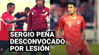 Sergio Peña es baja en la selección peruana para la fecha doble de las Eliminatorias