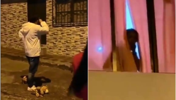¿Actuado o real? La verdad sobre el video viral del joven que llevó serenata a su novia. (Foto: @MalditoSader / Twitter)