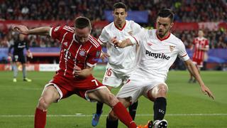 Con James: Bayern Munich venció 2-1 a Sevilla en la ida de los cuartos de final de Champions League