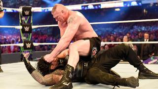 A sobarse: todos los golpes de Brock Lesnar que dejaron sangrando a Roman Reigns en WrestleMania 34 [FOTOS]