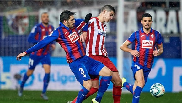 Atlético de Madrid perdió 2-0 ante Eibar por jornada 20 de Liga Santander en el Municipal de Ipurúa. (Getty)