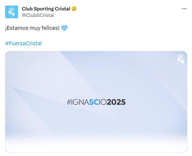 Ignacio da Silva renovó con Sporting Cristal hasta el 2025. (Foto: Twitter)