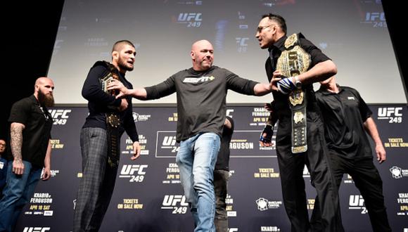 Khabib Nurmagomedov y Tony Ferguson iban a pelear en el UFC 249. (Foto: Getty Images)
