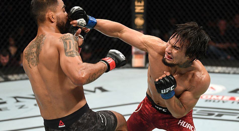 Carlos Huachín llegó a UFC tras su paso en el Inka FC y FFC, dos organizaciones peruanas en las que ganó el título de peso gallo. (Getty Images)