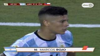 Argentina vs. Chile: la polémica expulsión de Rojo por falta contra Vidal