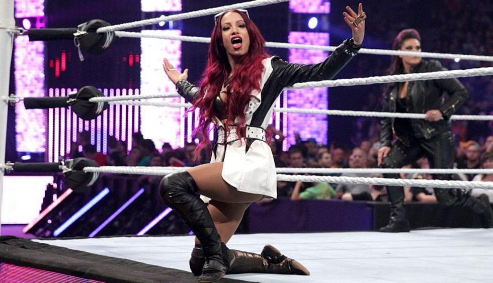 Sasha Banks participó en Wrestlemania 32. Luchó contra Charlotte y Becky Lynch. (WWE)