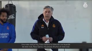Todos en shock: así comunicó Ancelotti al vestuario el fallecimiento de Paco Gento [VIDEO]