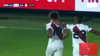 ¡Perú se pone adelante! El gol de André Carrillo para el 1-0 ante Paraguay en el Defensores del Chaco [VIDEO