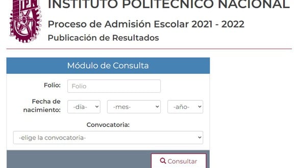 Mira los resultados del examen de admisión del Instituto Politécnico Nacional a través de la web (Foto: Captura/ipn.mx)
