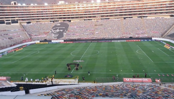 Estadio Monumental, previo al debut en Copa Libertadores 2021. (Foto: José Marín / GEC)