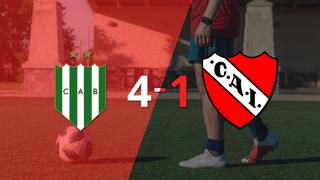 Banfield golea 4-1 como local a Independiente