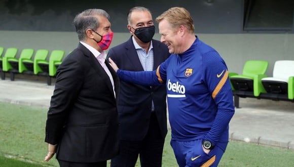 Ronald Koeman dejó de ser entrenador del Barcelona a poco de la llegada de Joan Laporta. (Foto: Barcelona)