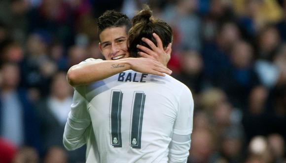 James Rodríguez se despide de Gareth Bale, tras anunciar su retiro: “Fue un placer jugar contigo” | Foto: AFP