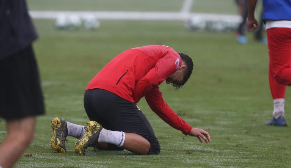 Beto Da Silva sufrió un incidente durante los entrenamientos de la Selección Peruana. (Fotos: Violeta Ayasta)