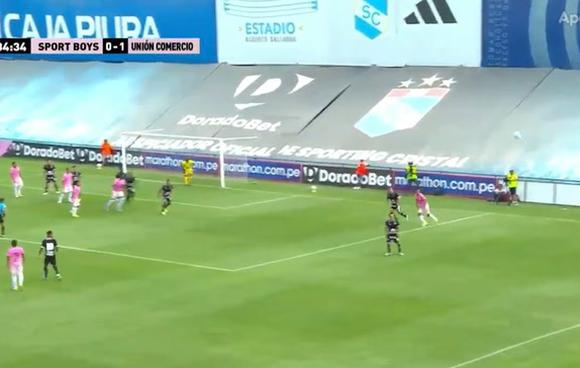 El gol de Jesús Barco para el 1-1 en el Sport Boys vs. Unión Comercio (Fuente: prensa SBA)
