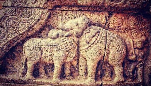 Responde el reto visual: ¿ves un elefante o un toro en el bajorrelieve hindú? (Foto: Redes Sociales)