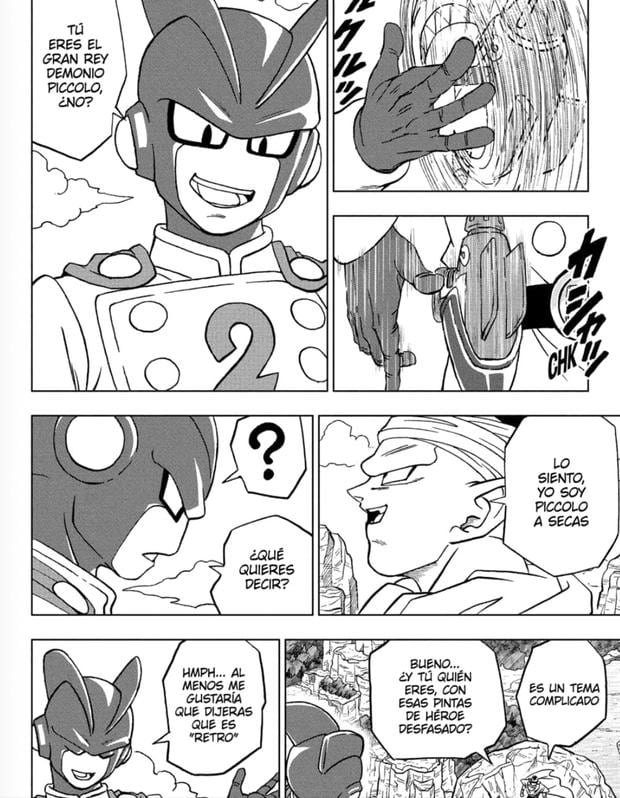 Gamma 2 confronts Piccolo.  Photo: Manga Plus