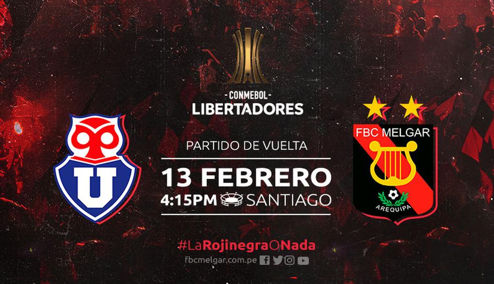 Melgar vs. U. de Chile EN VIVO EN DIRECTO ONLINE hoy por la Copa Libertadores 2019.