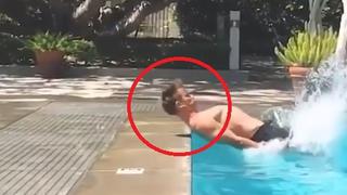 Un centímetro menos y era una tragedia: la mortal maniobra de un joven en una piscina que pudo costarle la vida [VIDEO]