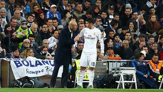 Zidane afirma que James Rodríguez puede volver a ser titular en Real Madrid