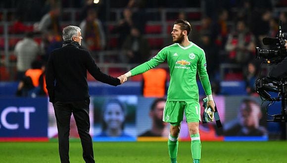 José Mourinho dirigió a David de Gea en el Manchester United: ganaron la Europa League 2017. (Getty Images)